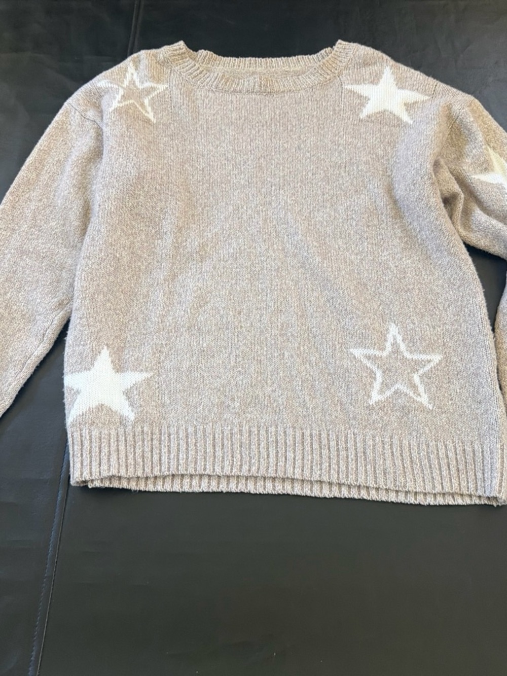 Women’s Beige Star Crewneck Sweater
